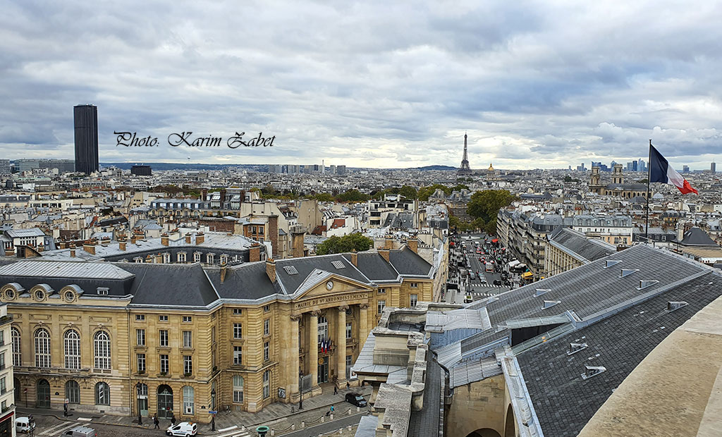 ویوی شهر پاریس از بالای گنبد پانتئون