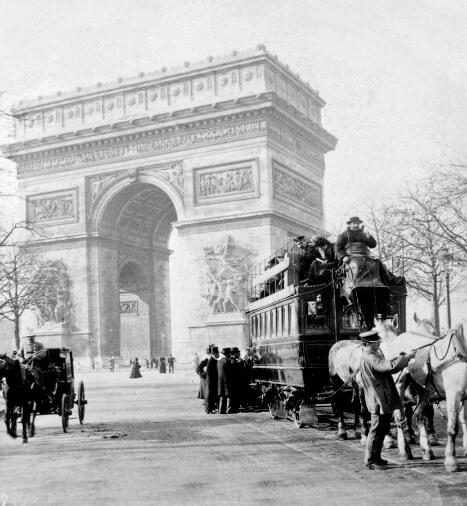 عکس قدیمی 130 ساله از طاق نصرت پاریس، سال 1898
