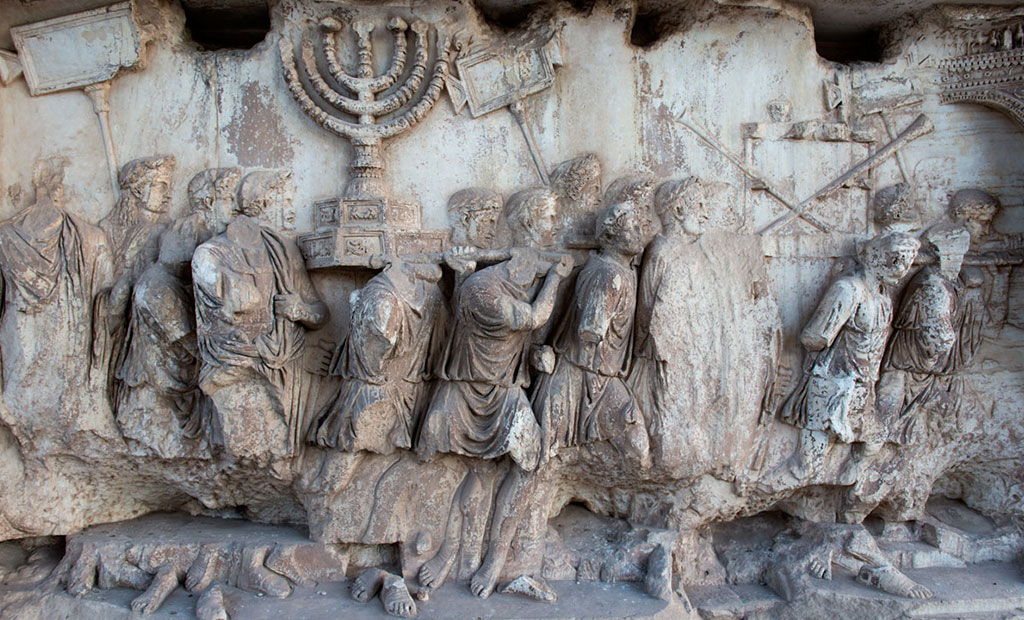 نقوش برجسته غارت اورشلیم و معبد سلیمان در طاق نصرت تیتوس