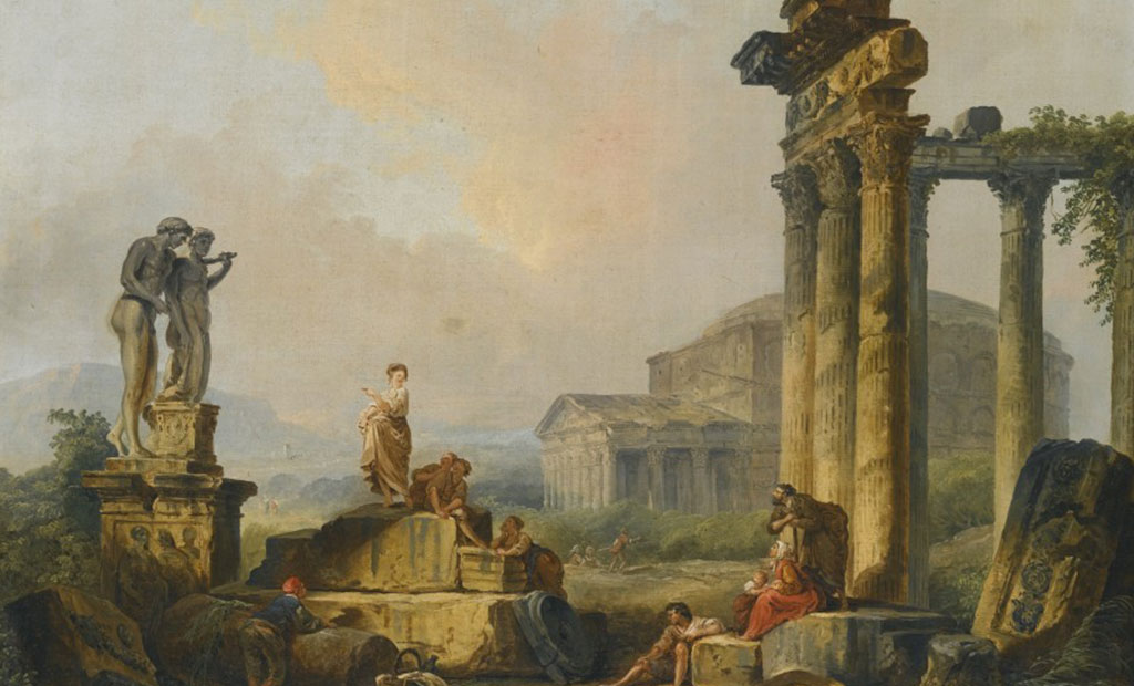 نقاشی از حضور چوپانان در رومان فروم