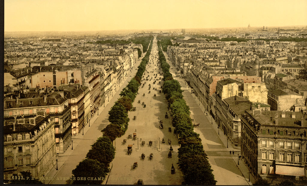 عکس قدیمی از خیابان شانزلیزه پاریس