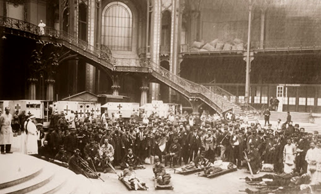 مجروحان جنگ جهانی اول در گراند پله پاریس