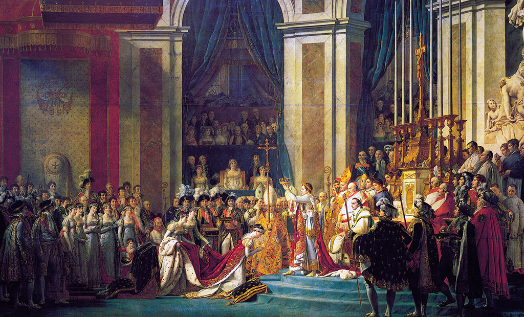 تابلوی نقاشی تاجگذاری ناپلئون – شاهکار داوید در موزه لوور