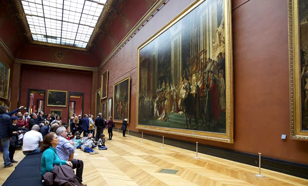 تابلوی نقاشی تاجگذاری ناپلئون در موزه لوور