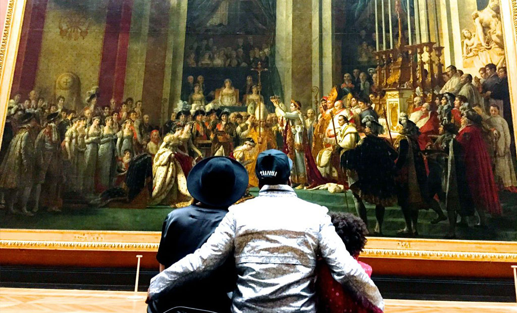 تابلوی نقاشی تاجگذاری ناپلئون در موزه لوور