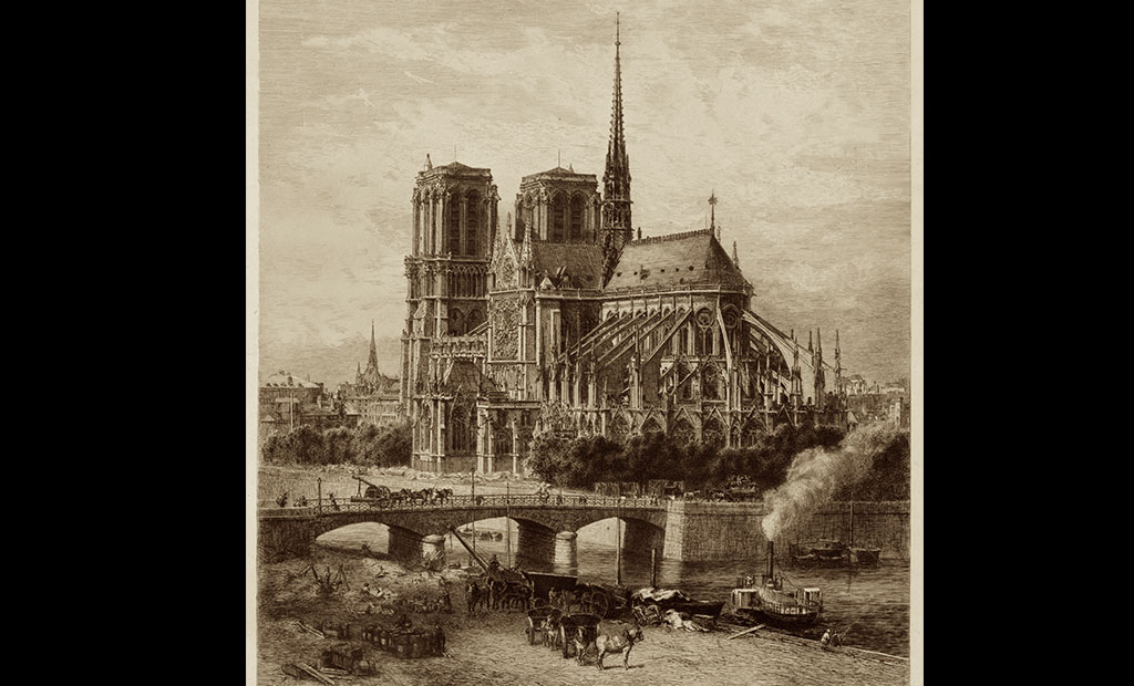 عکس قدیمی از کلیسای جامع نوتردام پاریس