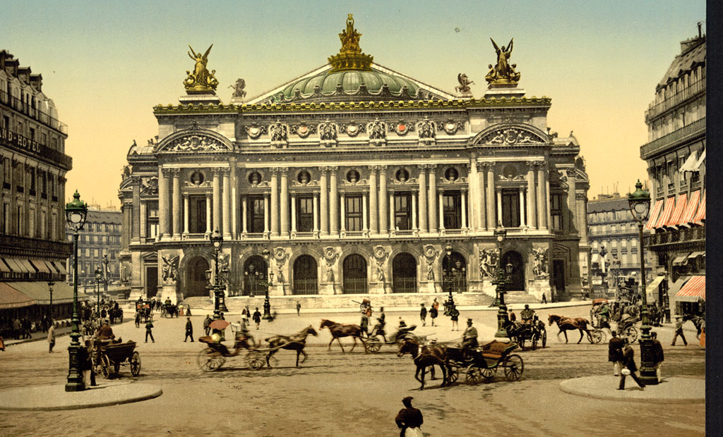 نقاشی قدیمی از اپرا گارنیه پاریس