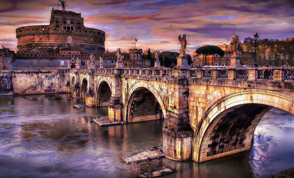 پل و قلعه سنت آنجلو شهر رم
