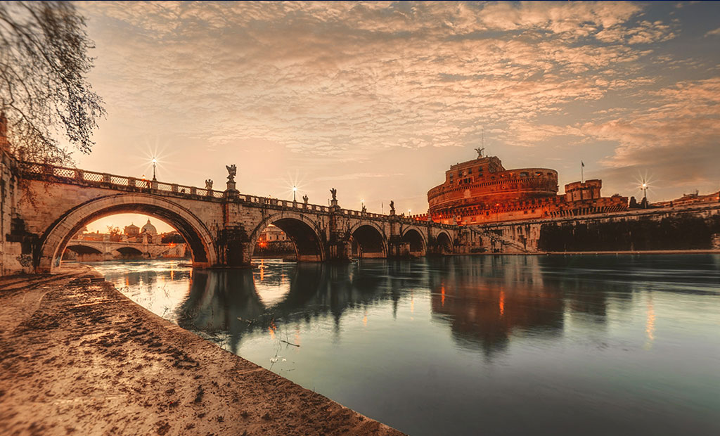 پل و قلعه سنت آنجلو در شهر رم