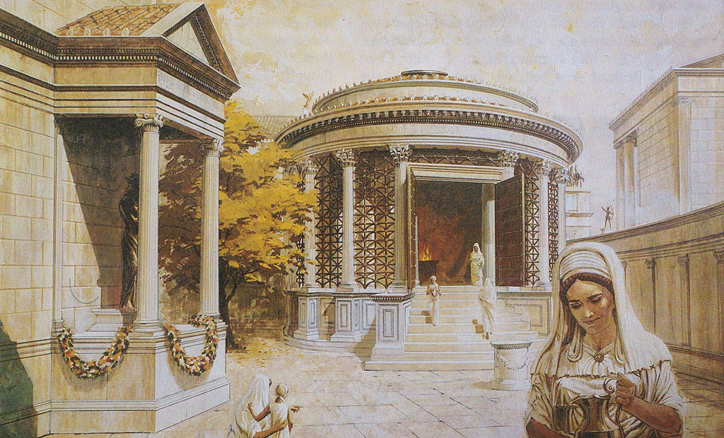 معبد وستا و باکره های وستا در دوران باستان